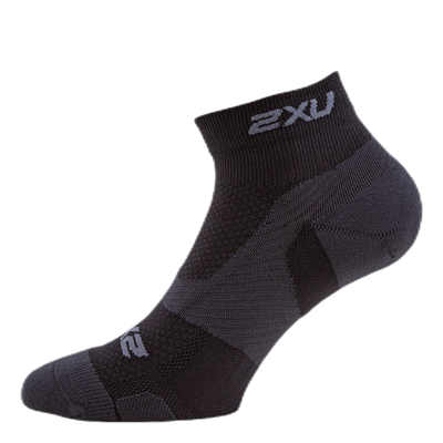 Vectr LightCush 1/4 Crew Sock Black/Grey