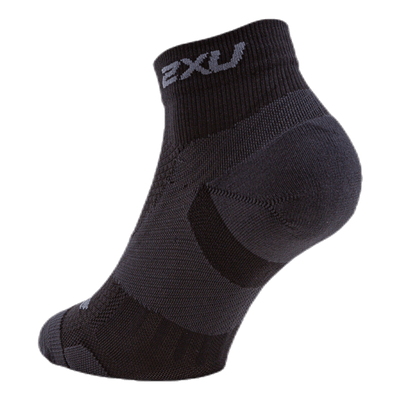 Vectr LightCush 1/4 Crew Sock Black/Grey