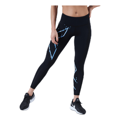 Mid-Rise Compression Tights Blue/Black