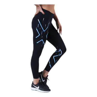 Mid-Rise Compression Tights Blue/Black