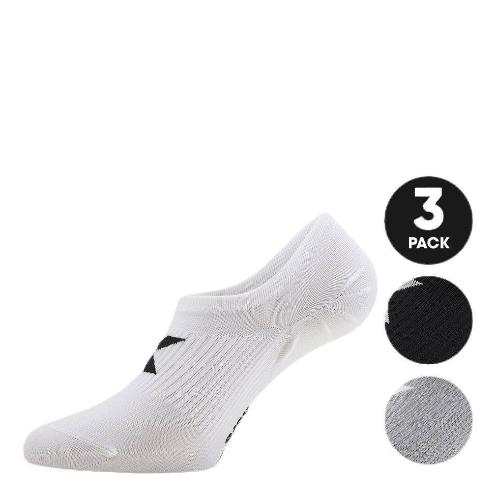 Invisible Sock 3 Pack White/Black/Grey
