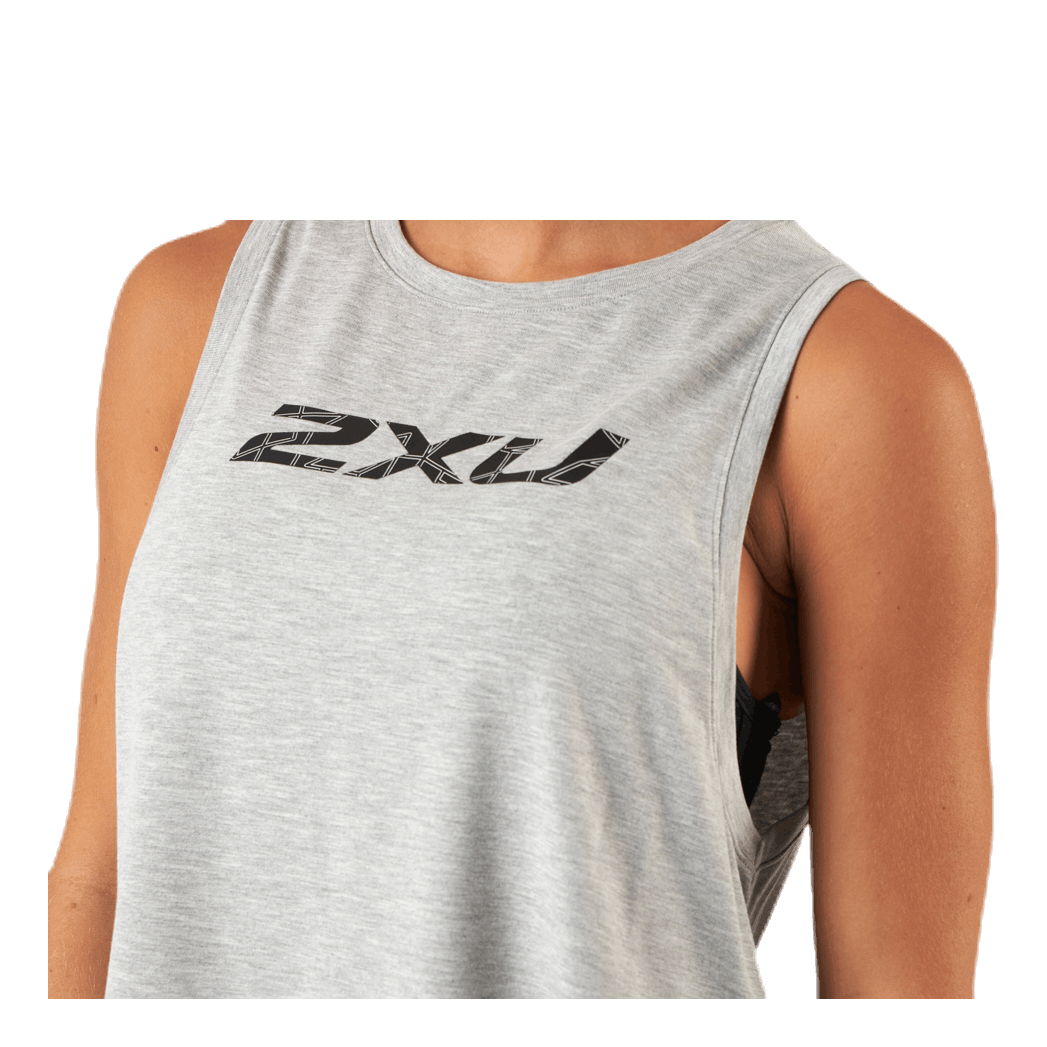 Contender Crop Tank-W Grey