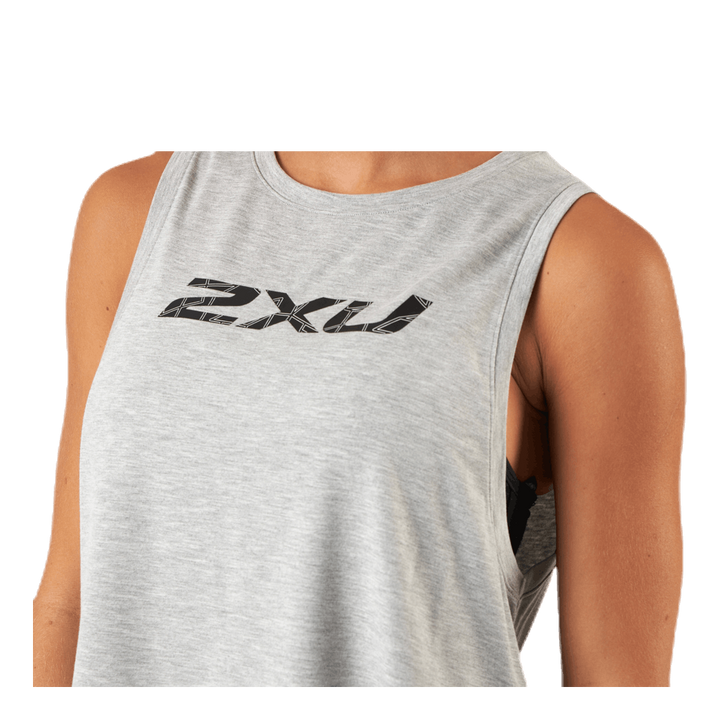 Contender Crop Tank-W Grey