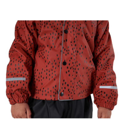 Skur Fodrat regnställ Orange/Black/Red