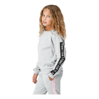 Jr Pansy Crewneck Black/Grey