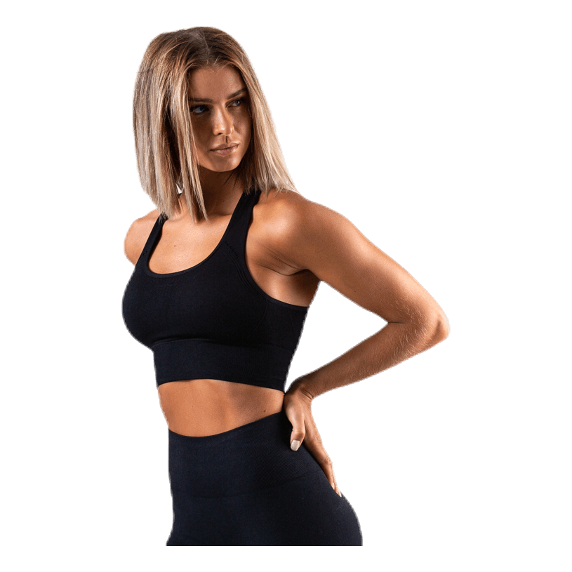 Hatha Seamless Crop Top Black