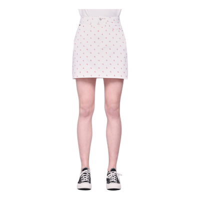 High Rise Mini Skirt White