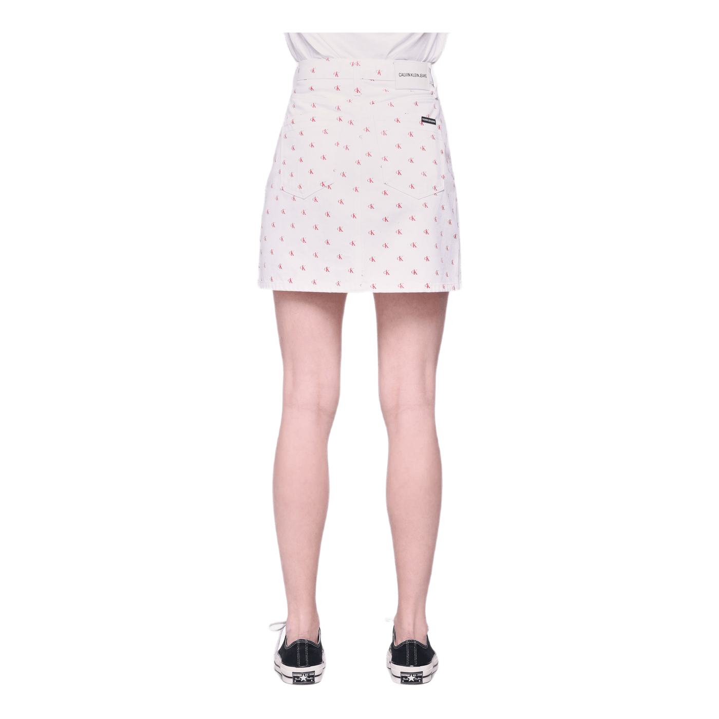 High Rise Mini Skirt White