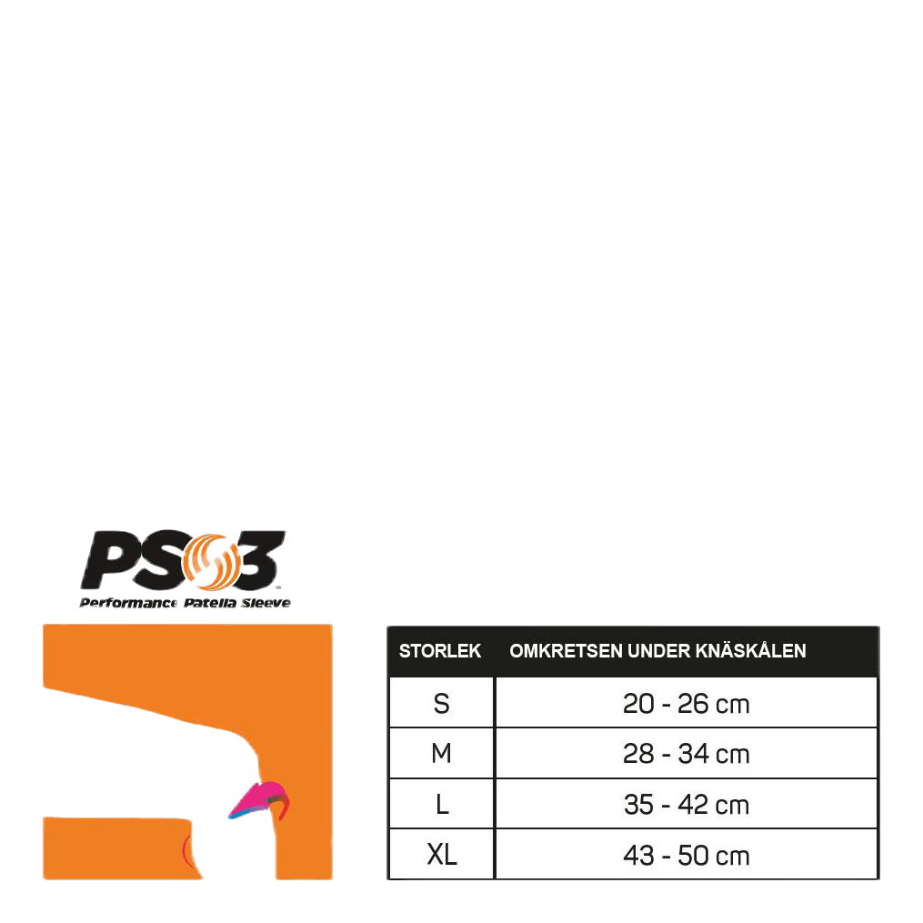 PS3 Performance Patella Sleeve Black
