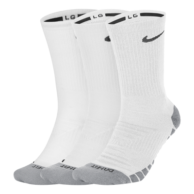 Everyday Max Cushioned Training Crew Socks (3 Pairs) WHITE/WOLF GREY/BLACK