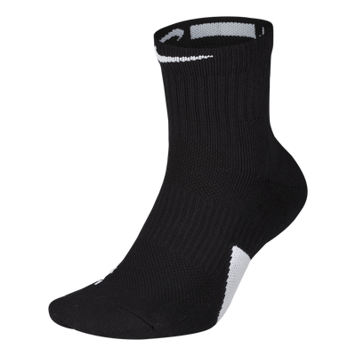 Elite Mid Basketball Socks BLACK/WHITE/WHITE