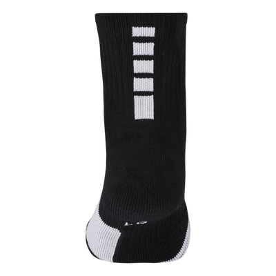 Elite Mid Basketball Socks BLACK/WHITE/WHITE